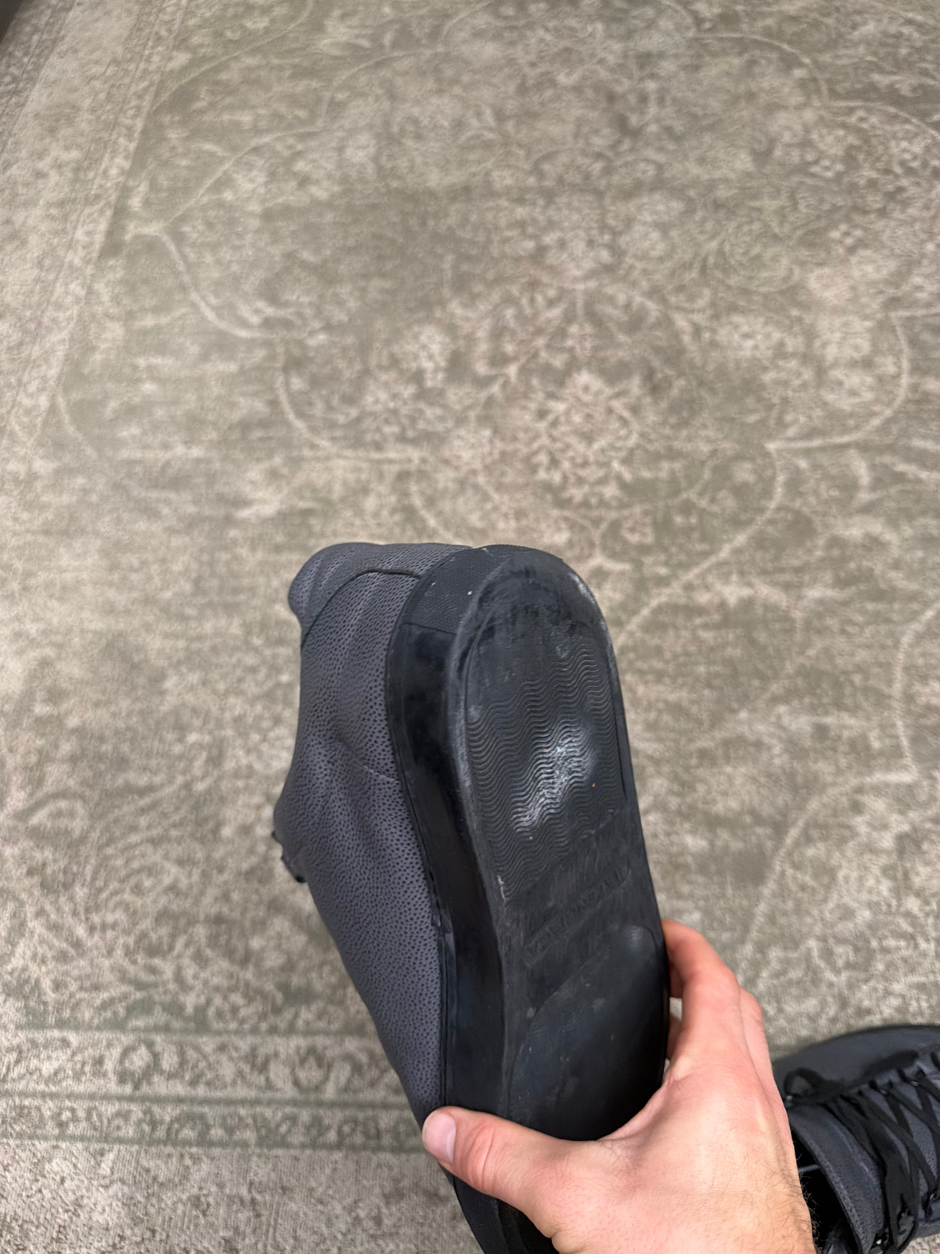 Balenciaga Arena Low Grey Black Grained Leather
