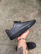 Balenciaga Arena Low Grey Black Grained Leather