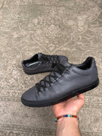 Balenciaga Arena Low Grey Black Grained Leather