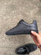 Balenciaga Arena Low Grey Black Grained Leather