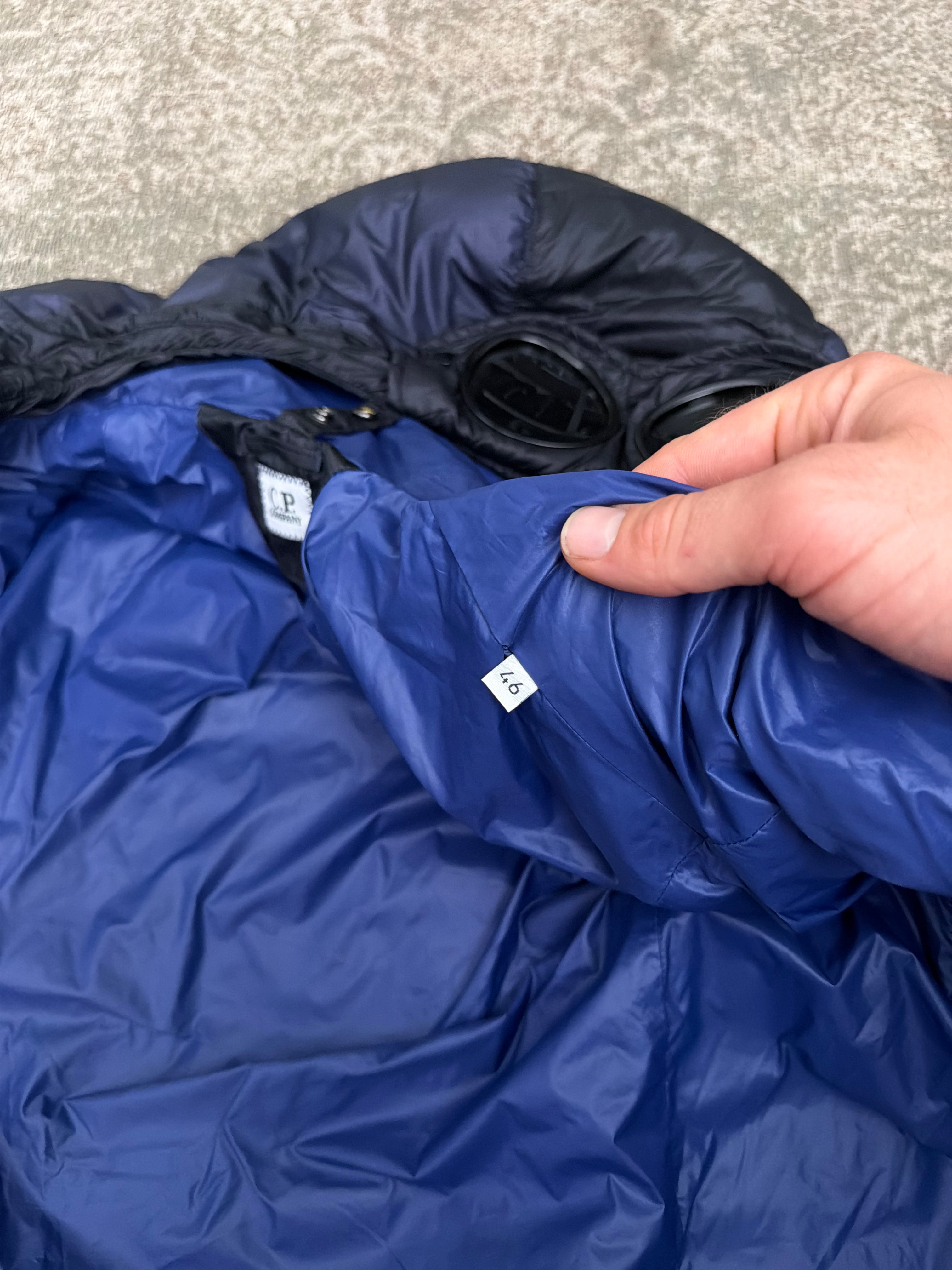 CP Company D.D. Shell Down Goggle Puffer Jacket Navy