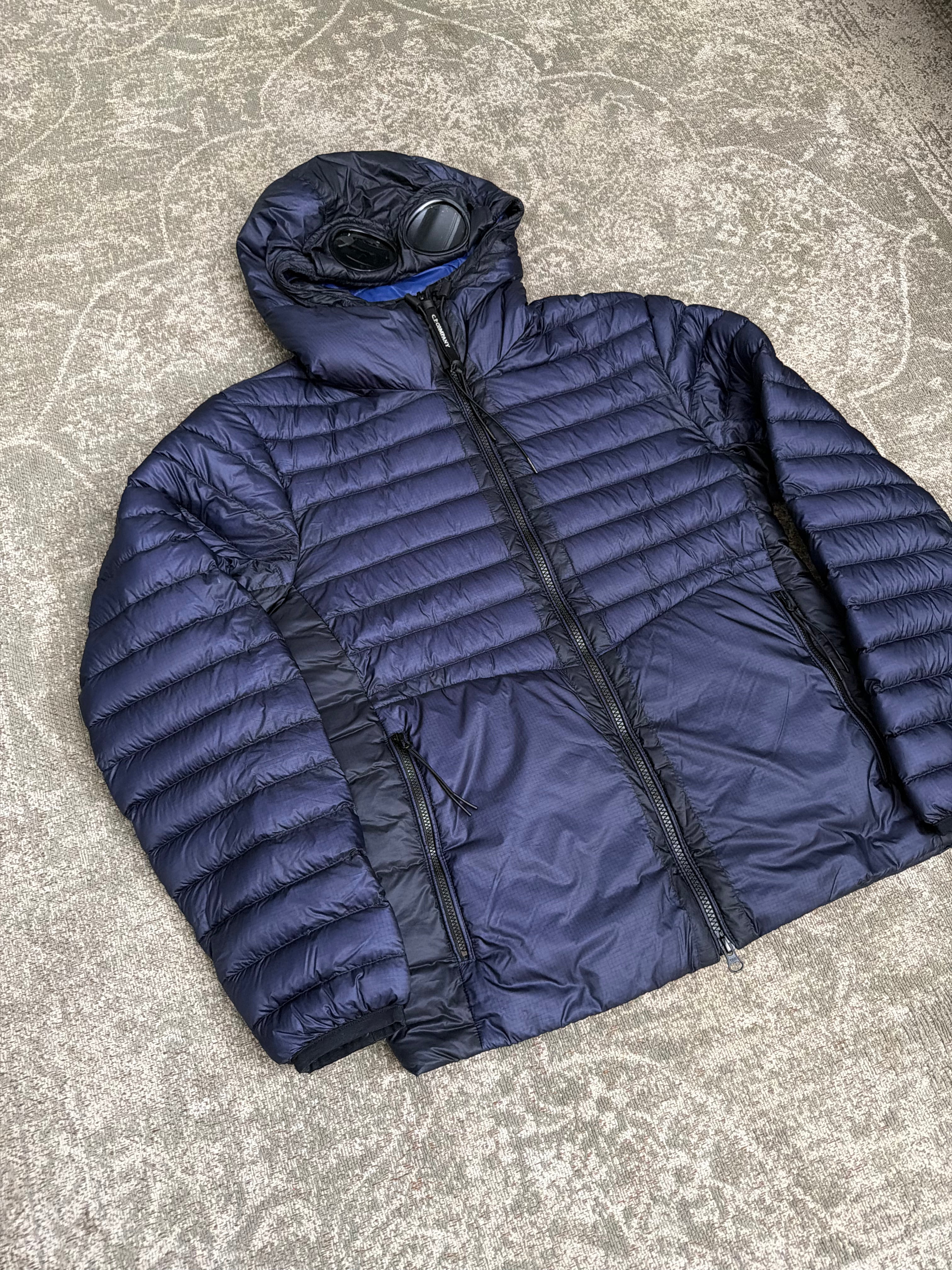 CP Company D.D. Shell Down Goggle Puffer Jacket Navy