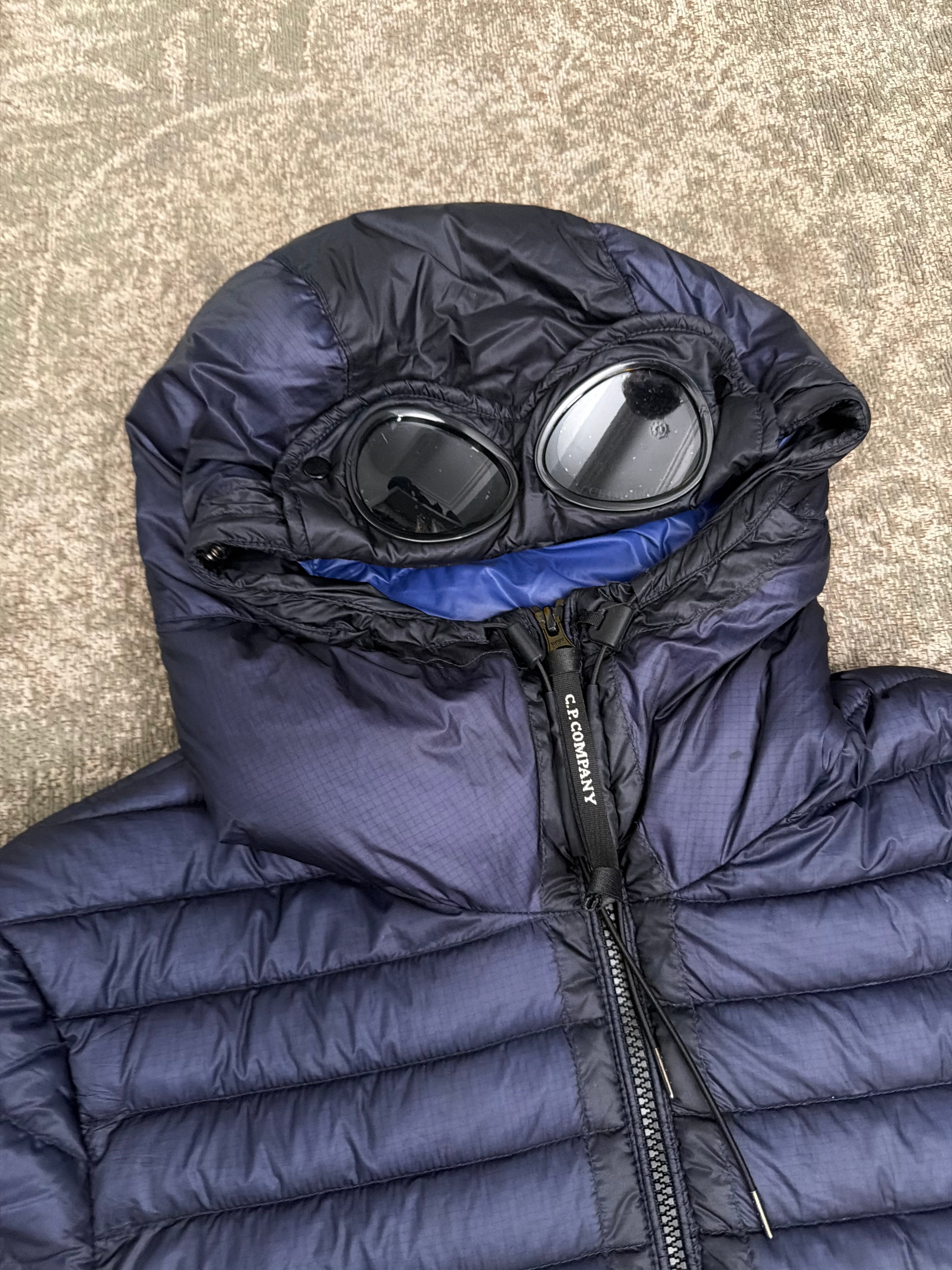 CP Company D.D. Shell Down Goggle Puffer Jacket Navy