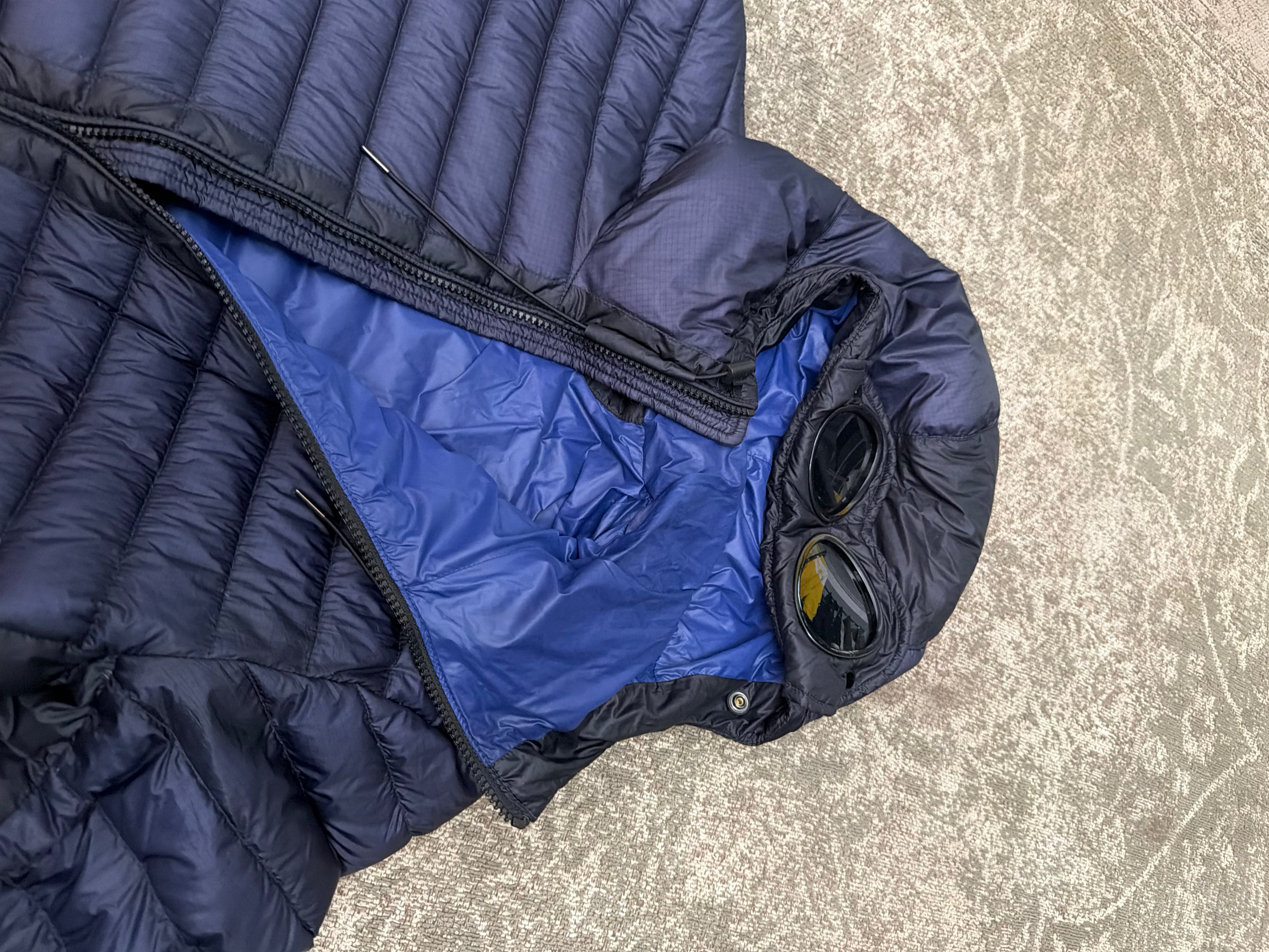CP Company D.D. Shell Down Goggle Puffer Jacket Navy