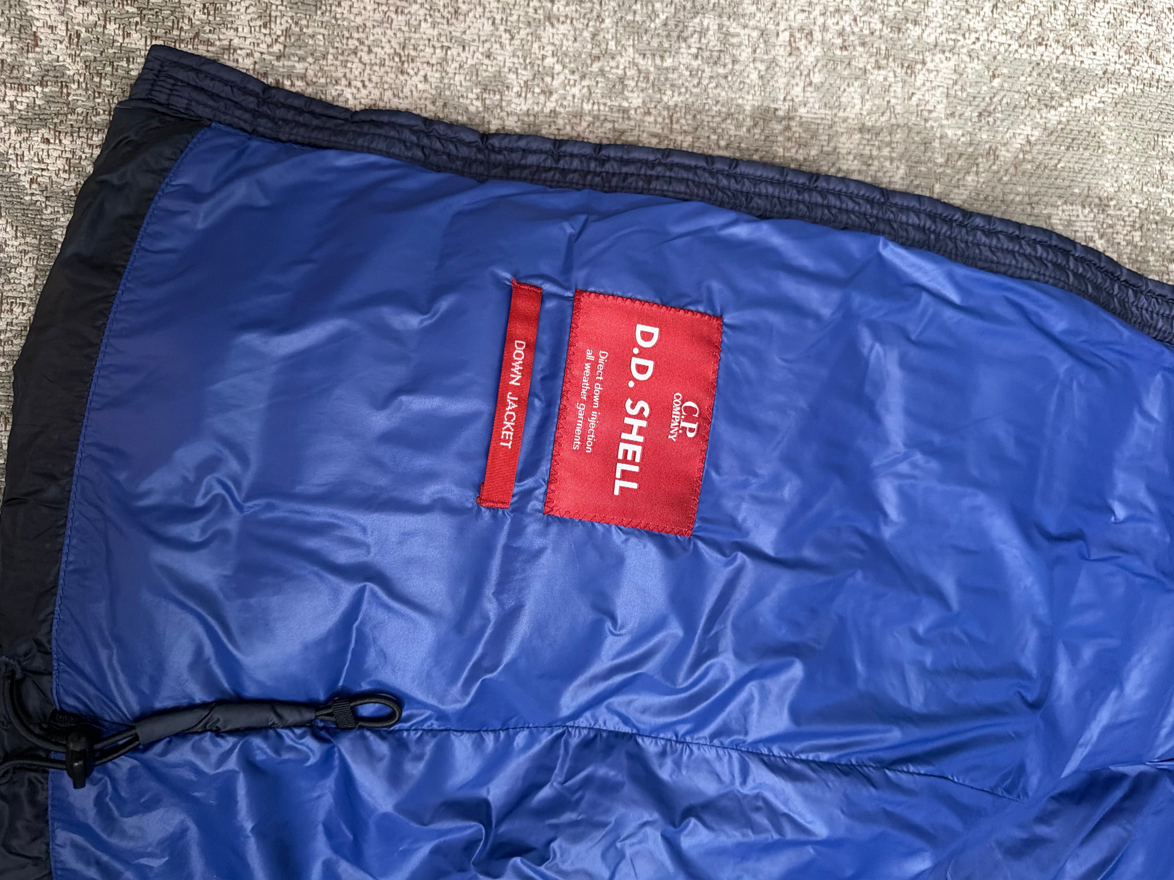 CP Company D.D. Shell Down Goggle Puffer Jacket Navy