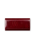 Cartier Birthday Long Wallet Patent Burgundy