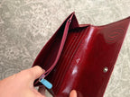 Cartier Birthday Long Wallet Patent Burgundy
