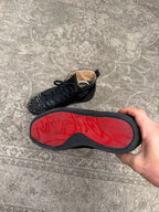 Christian Louboutin Louis Spikes Sneaker High Black Mesh Leather
