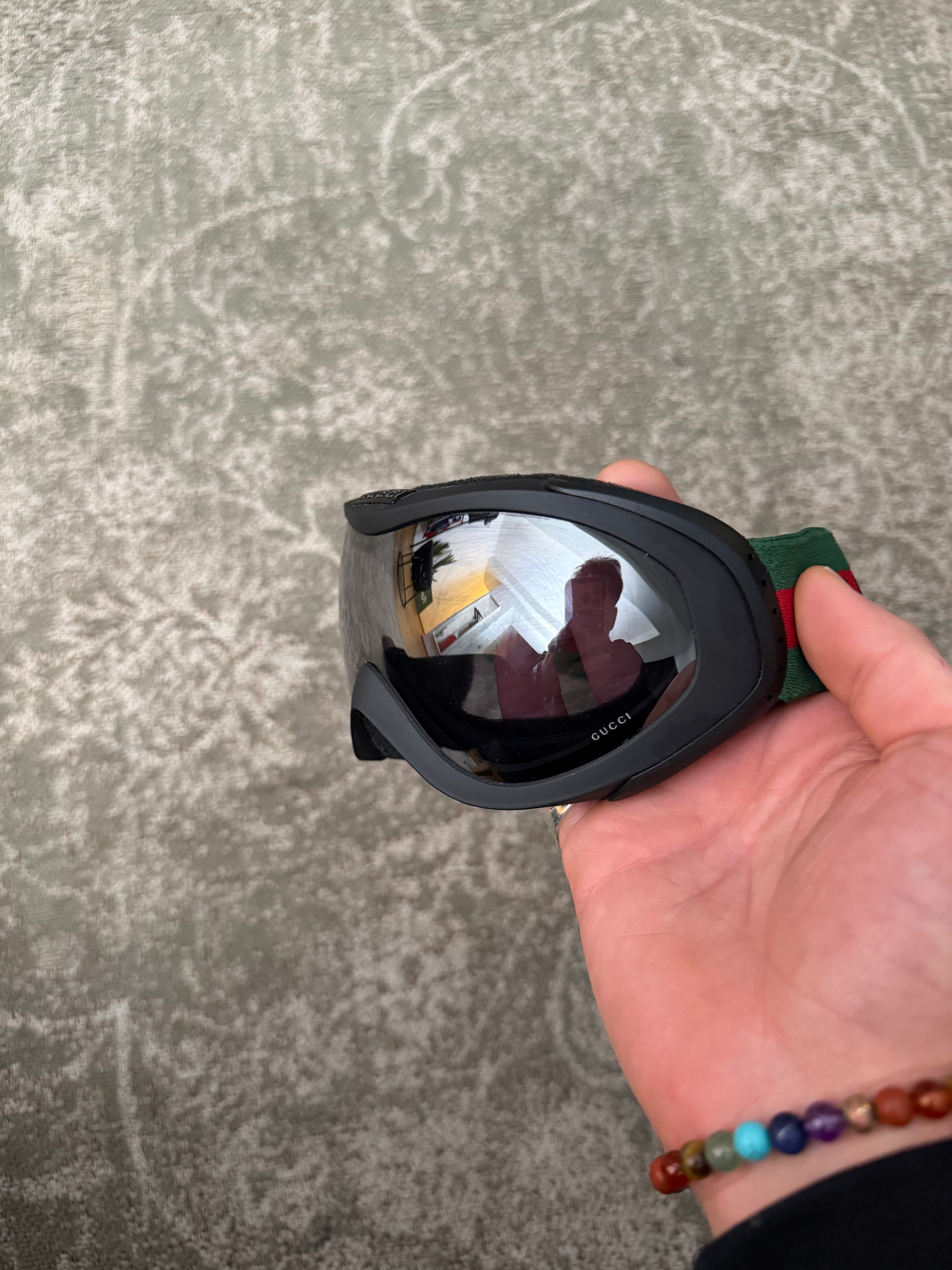 Gucci GG 1653 Ski Goggles Glasses Web Design Black
