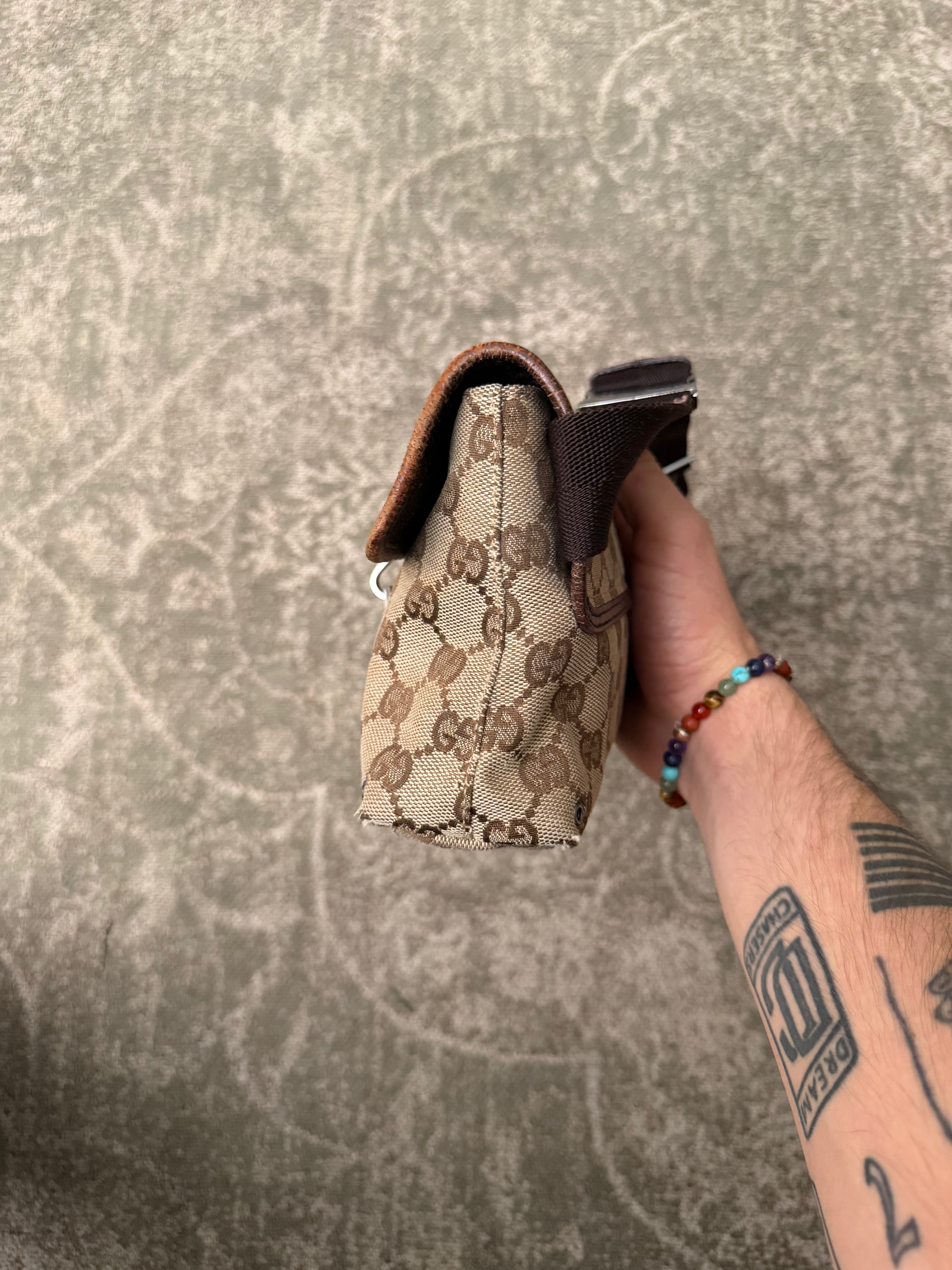 Gucci GG Canvas Jackie Belt Bag Beige