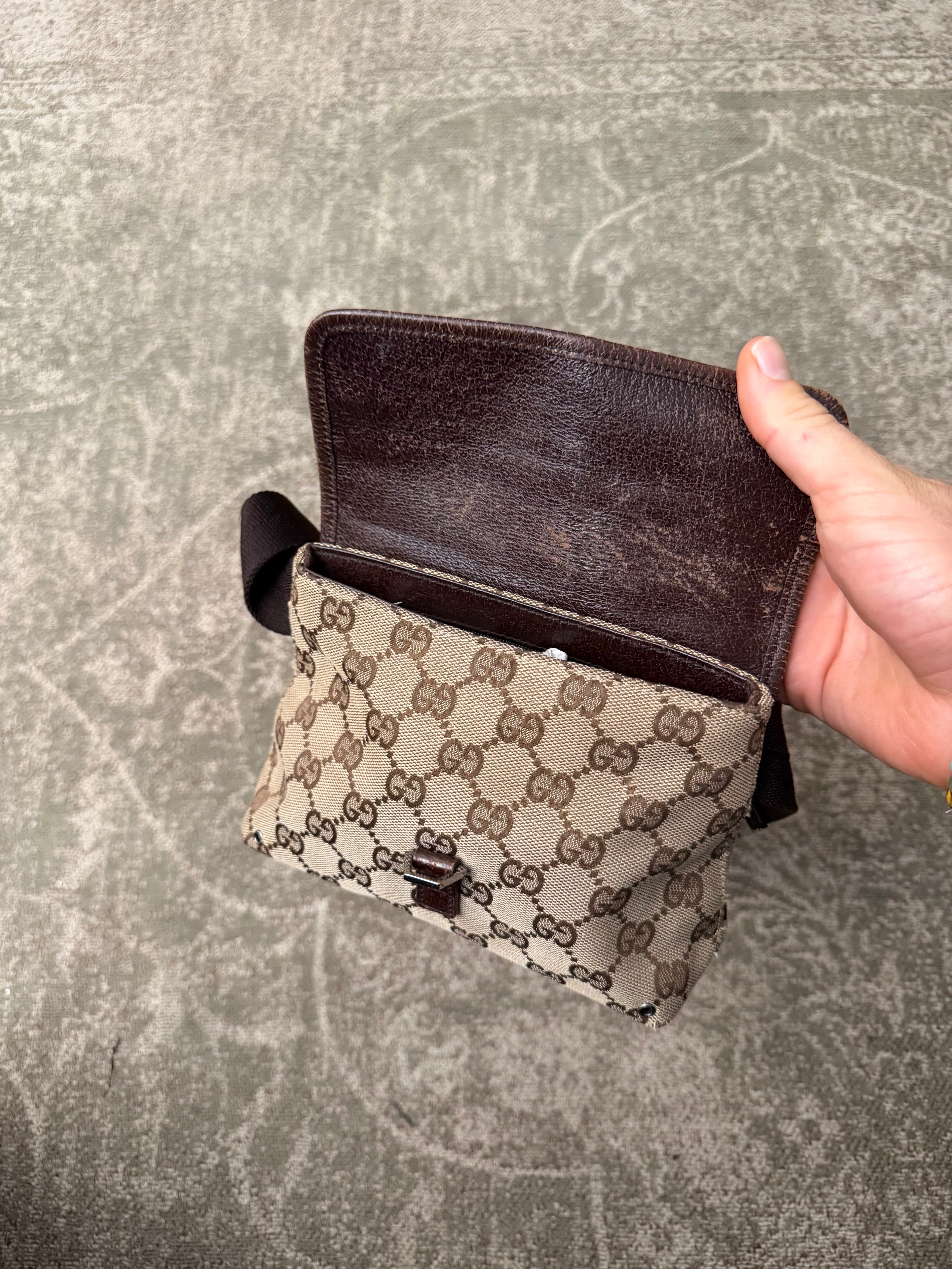 Gucci GG Canvas Jackie Belt Bag Beige