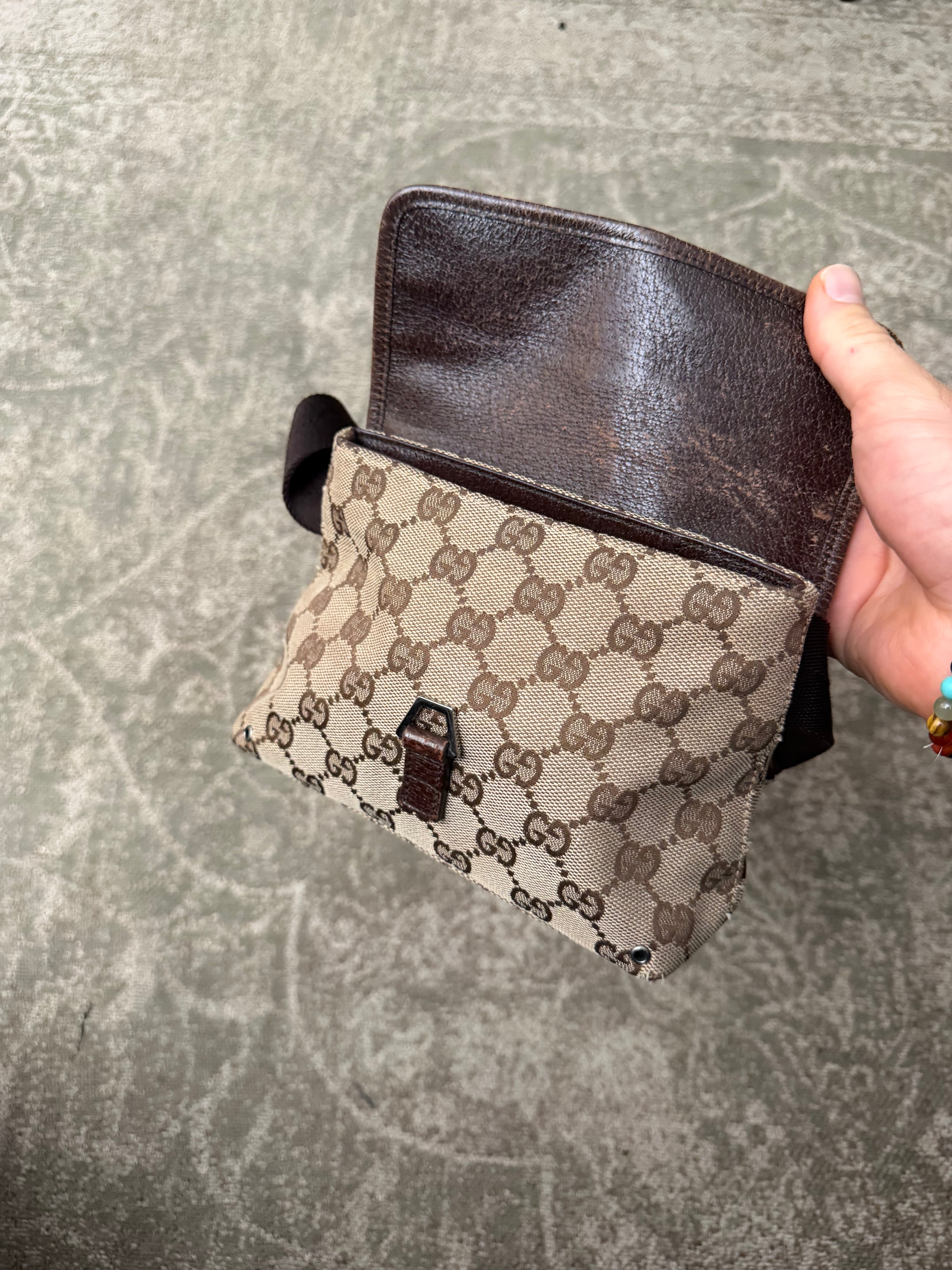 Gucci GG Canvas Jackie Belt Bag Beige