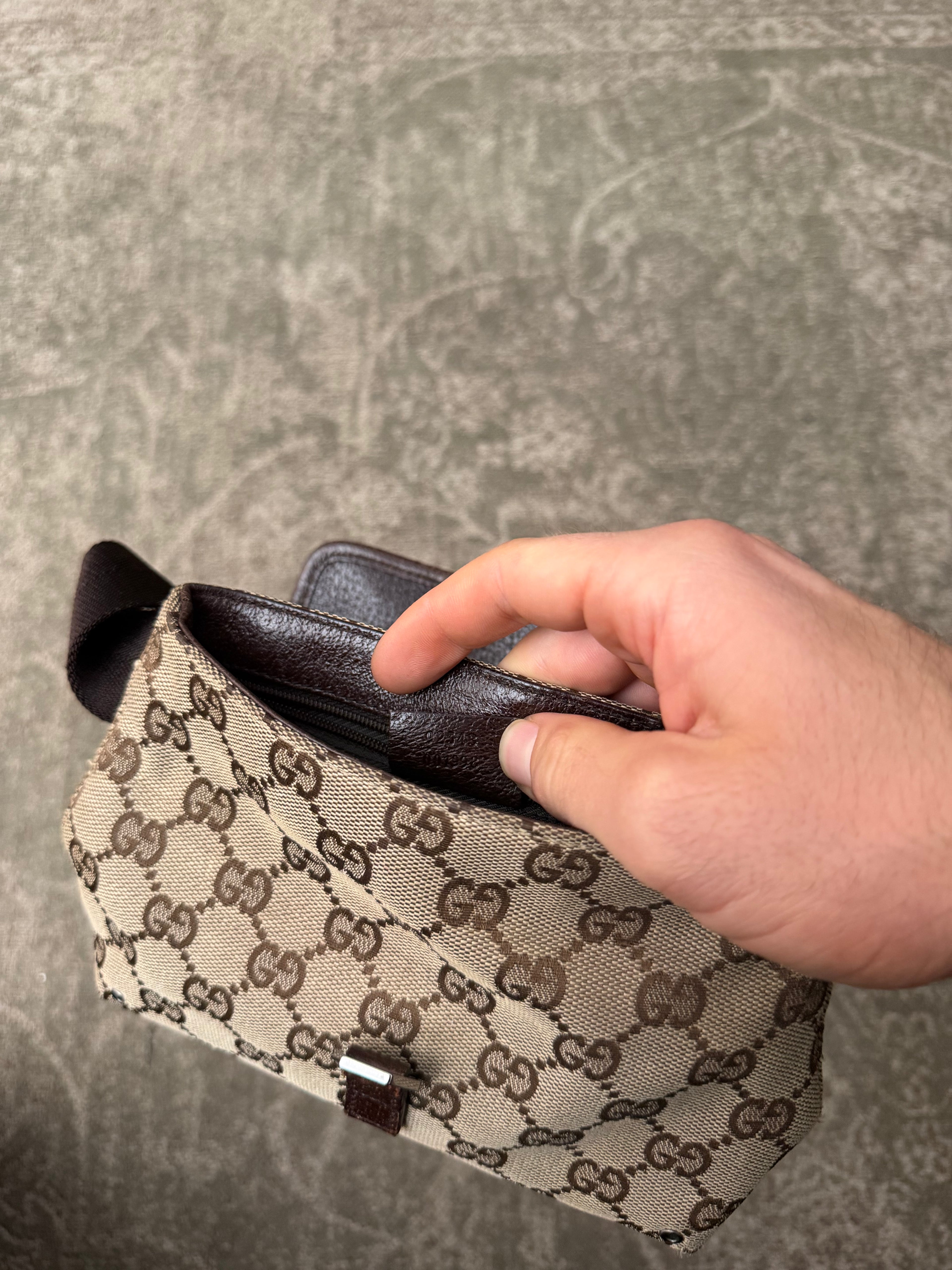 Gucci GG Canvas Jackie Belt Bag Beige
