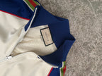 Gucci Technical Jersey Track Jacket Cotton Cream Navy Red