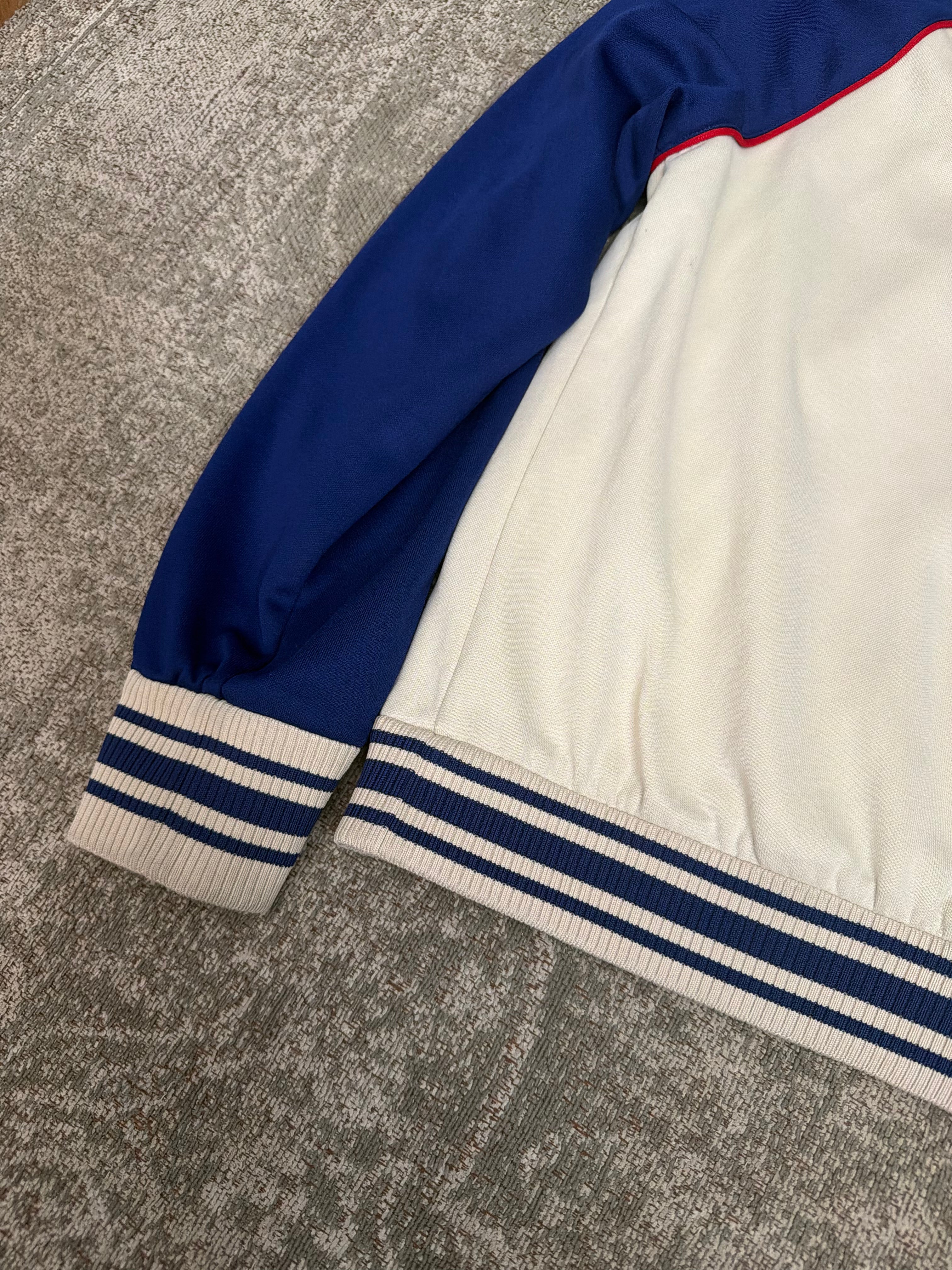 Gucci Technical Jersey Track Jacket Cotton Cream Navy Red