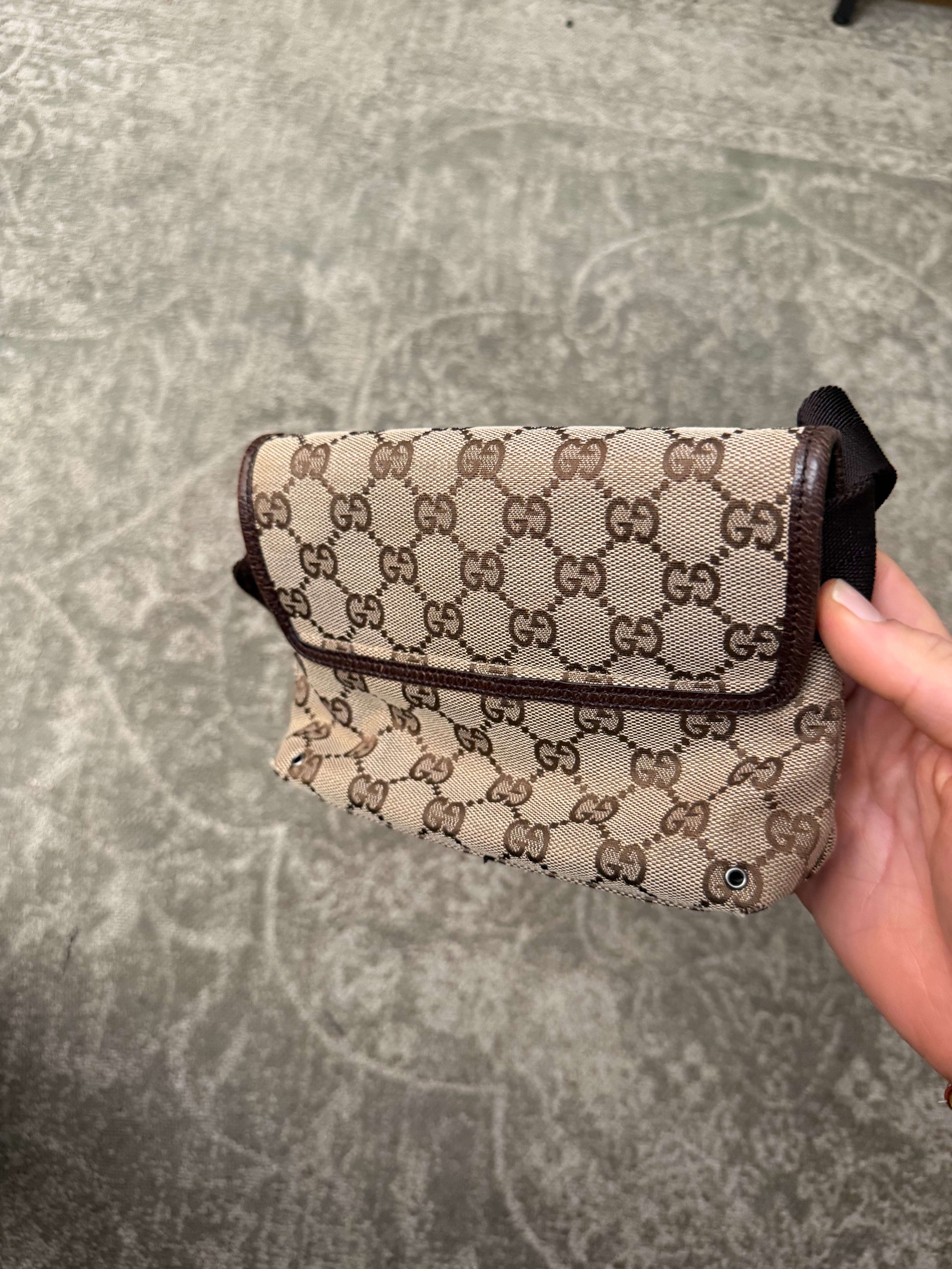 Gucci GG Canvas Jackie Belt Bag Beige