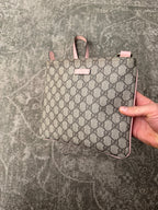Gucci GG Supreme Canvas Crossbody Bag Beige Pink