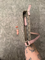 Gucci GG Supreme Canvas Crossbody Bag Beige Pink