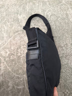 Gucci Nylon Interlocking G Web Messenger Bag Black