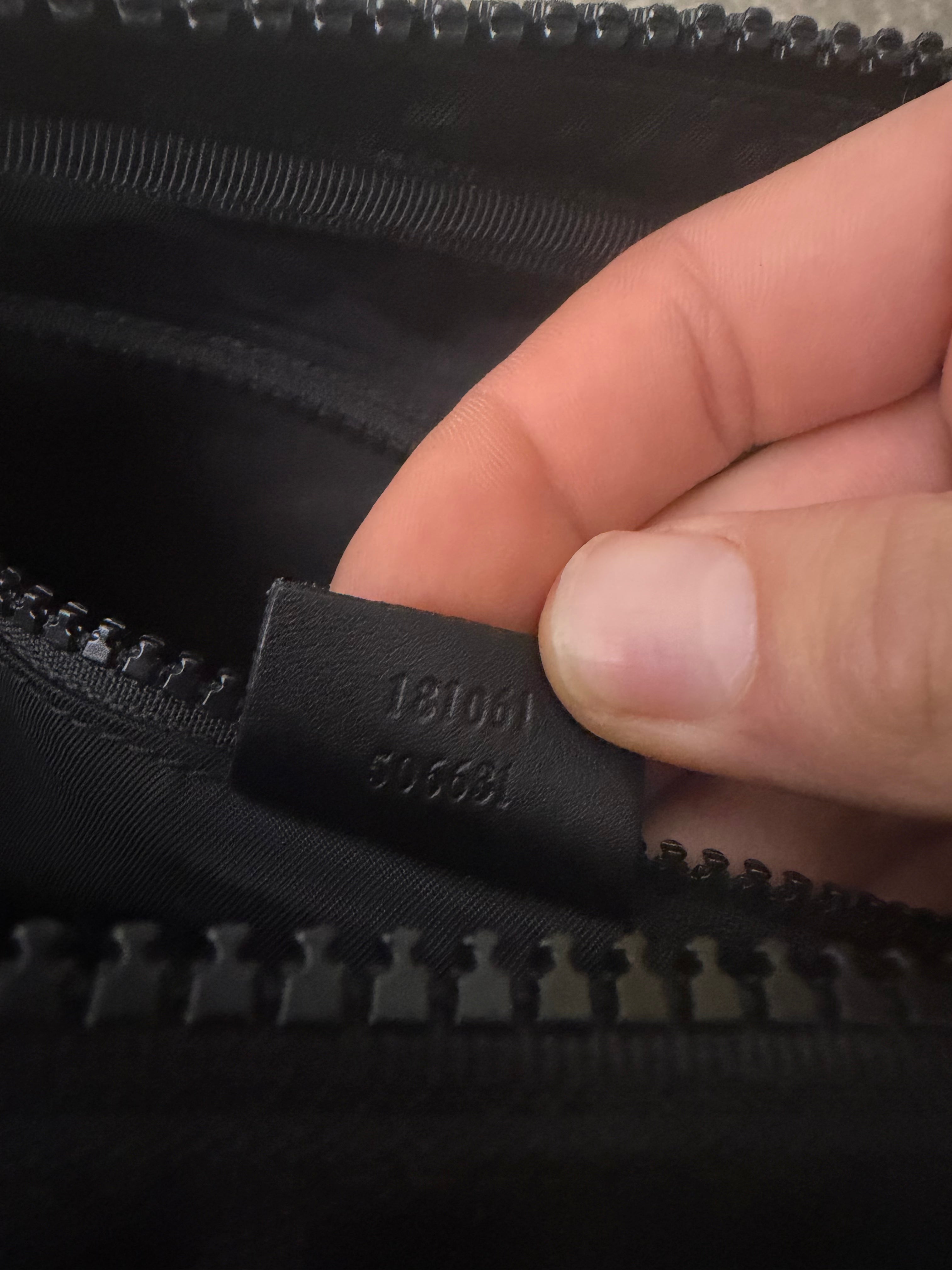 Gucci Nylon Interlocking G Web Messenger Bag Black
