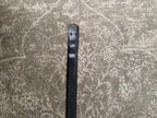 Moschino Belt Black Leather Gold Lettering
