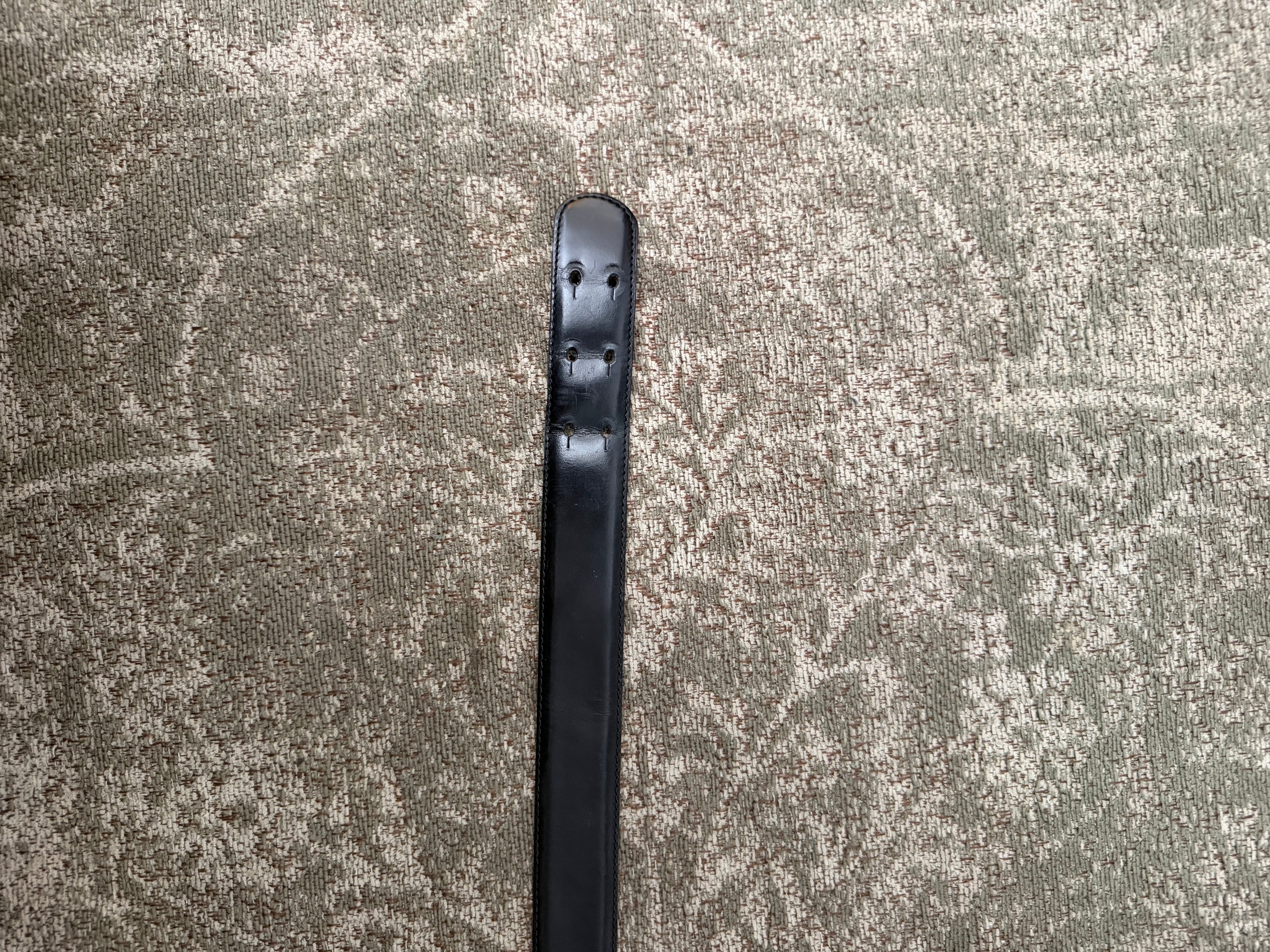 Moschino Belt Black Leather Gold Lettering