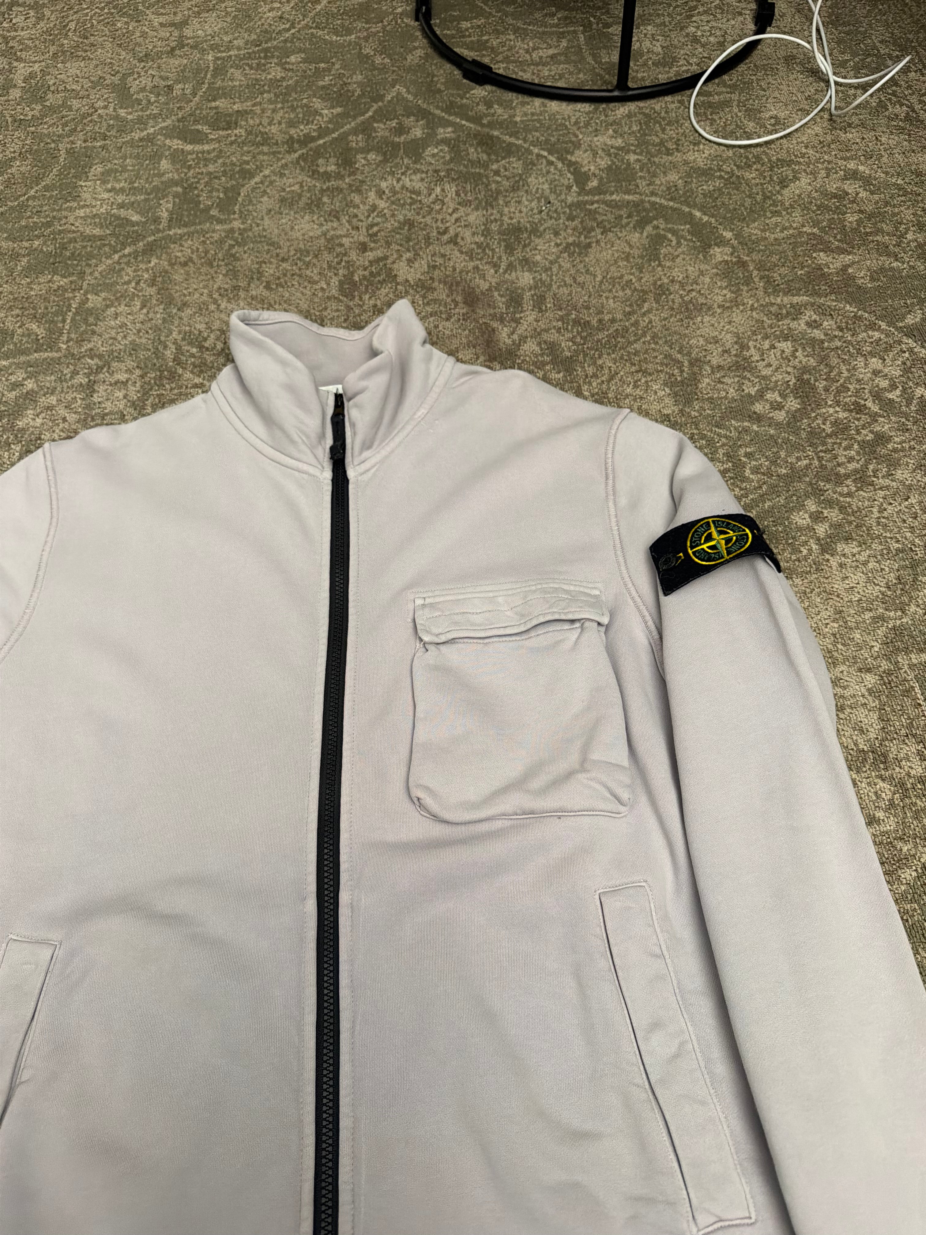Stone Island Cotton Track Jacket Grey