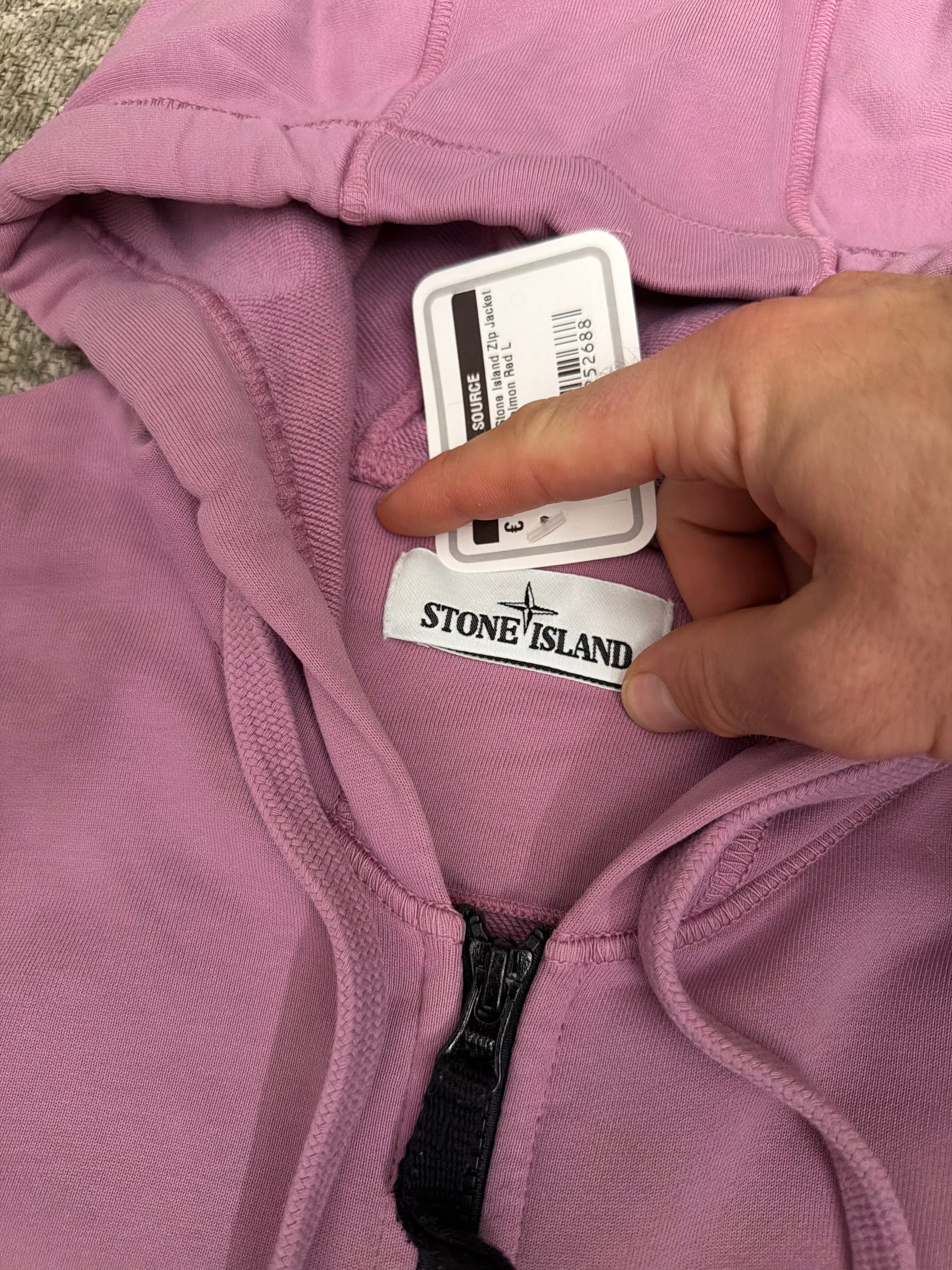 Stone Island Zip Jacket Pink Light Rose Quartz