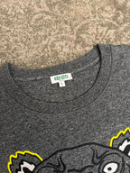 Kenzo Love Crewneck Tiger Dark Grey Yellow Embroidery