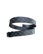 Louis Vuitton Initials Damier Graphite Canvas Belt Black Matte