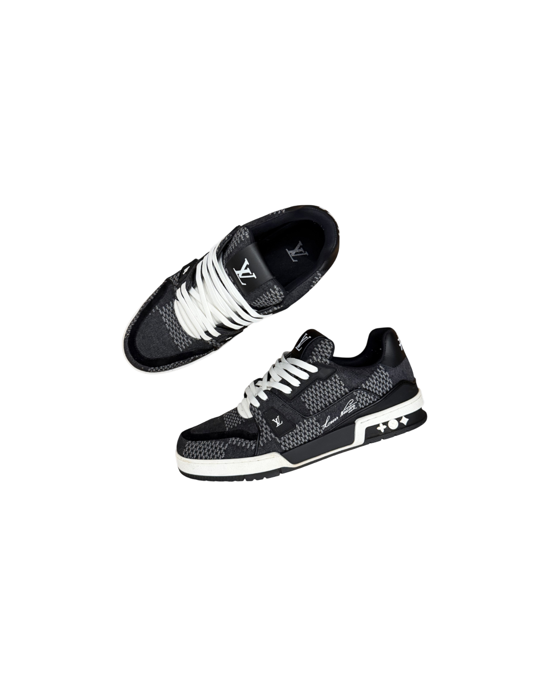 Louis Vuitton LV Trainer Black Damier 3D Denim