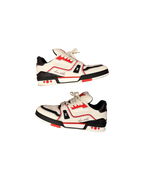 Louis Vuitton LV Trainer White Red Black Studded