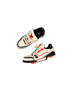 Louis Vuitton LV Trainer White Red Black Studded