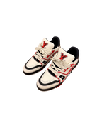 Louis Vuitton LV Trainer White Red Black Studded