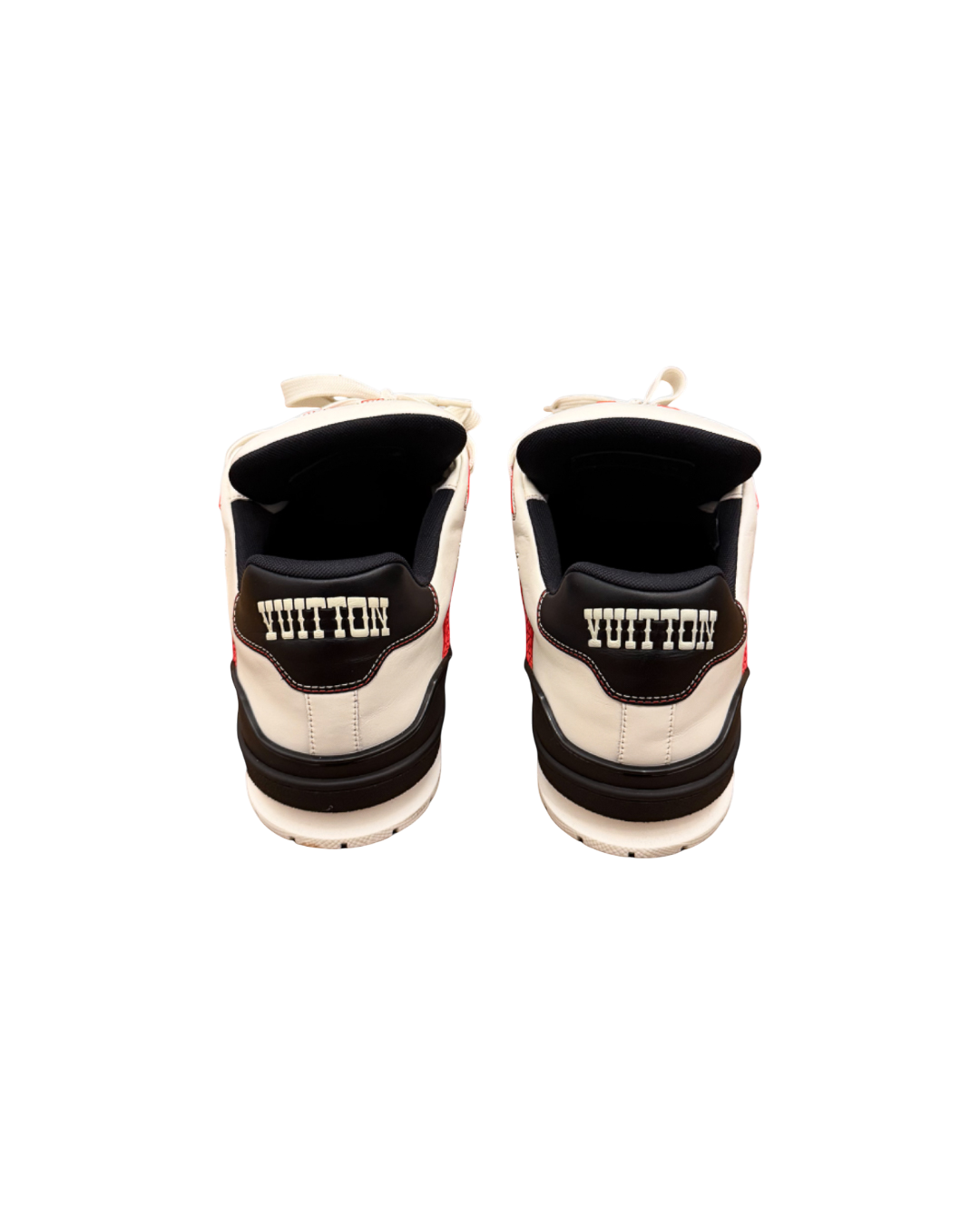 Louis Vuitton LV Trainer White Red Black Studded