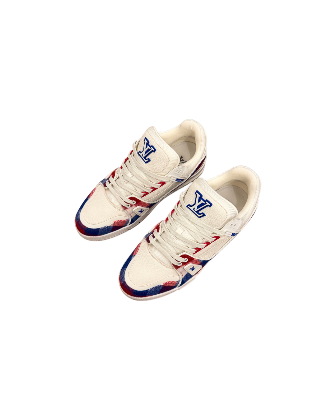 Louis Vuitton LV Trainer White Red Blue Damier