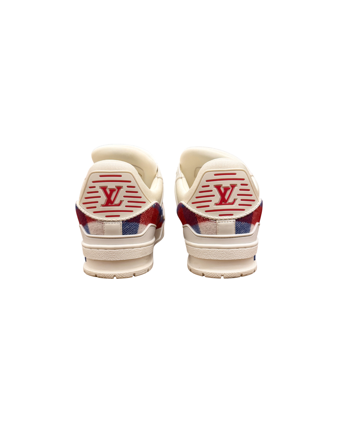 Louis Vuitton LV Trainer White Red Blue Damier