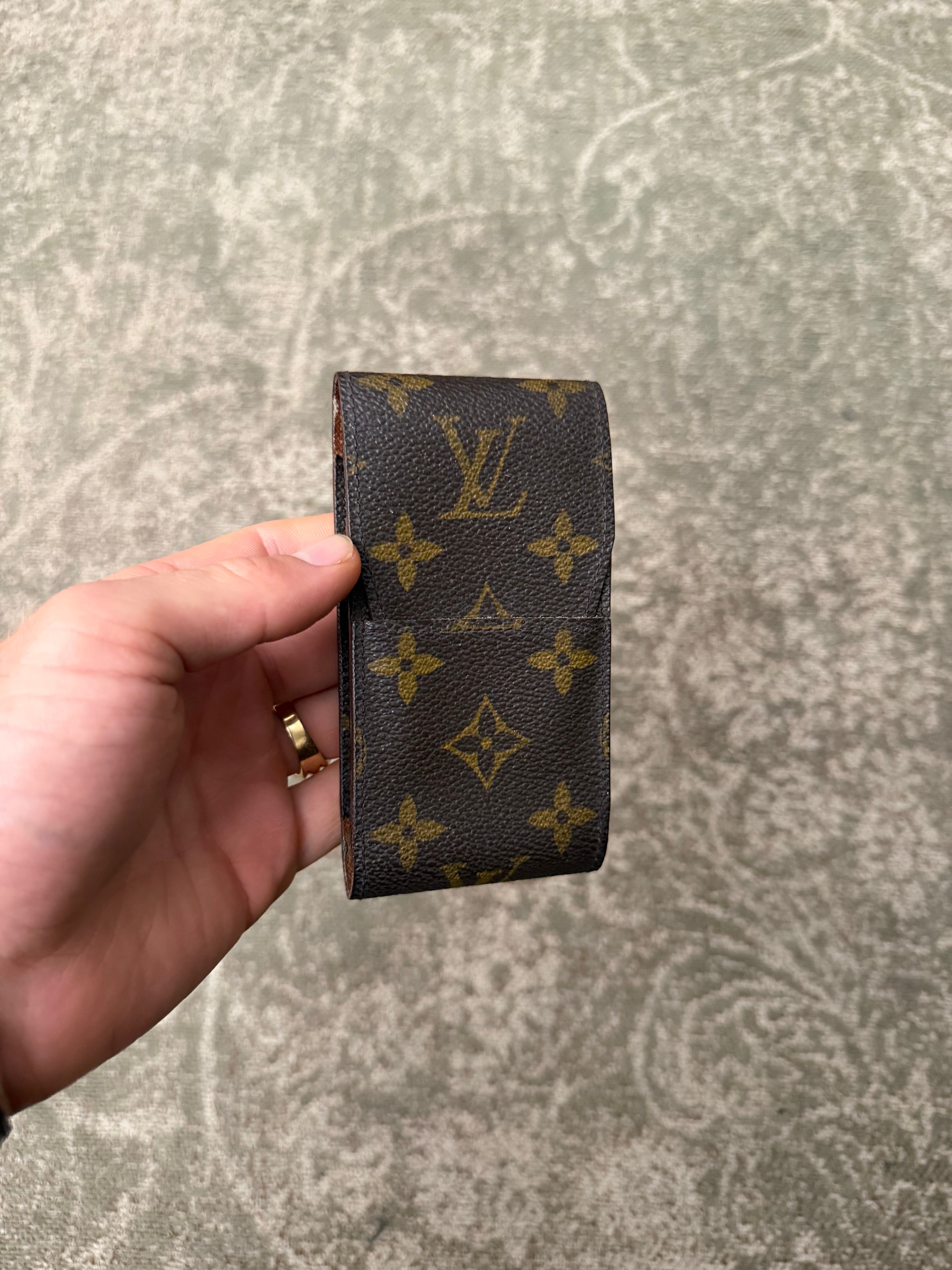 Louis Vuitton Monogram Cigarette Etui Case Holder Brown