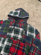 Polo Ralph Lauren Patchwork Plaid Hoodie Red Green