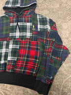 Polo Ralph Lauren Patchwork Plaid Hoodie Red Green