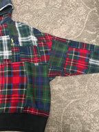 Polo Ralph Lauren Patchwork Plaid Hoodie Red Green