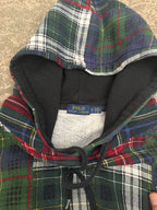 Polo Ralph Lauren Patchwork Plaid Hoodie Red Green