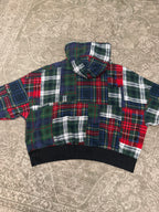 Polo Ralph Lauren Patchwork Plaid Hoodie Red Green