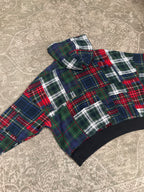 Polo Ralph Lauren Patchwork Plaid Hoodie Red Green