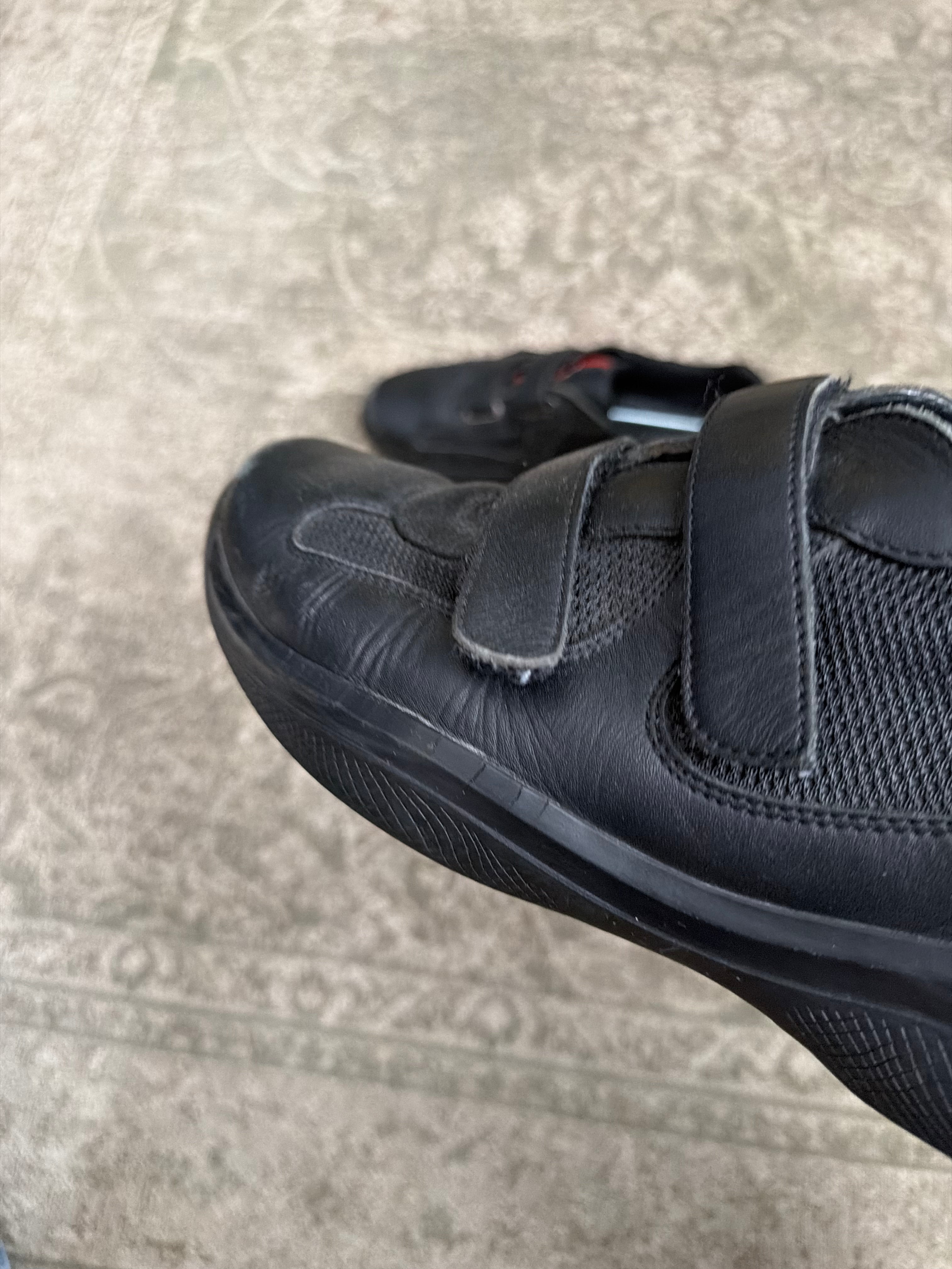 Prada Cup Sneaker Velcro Touch Strap Triple Black
