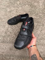 Prada Cup Sneaker Velcro Touch Strap Triple Black