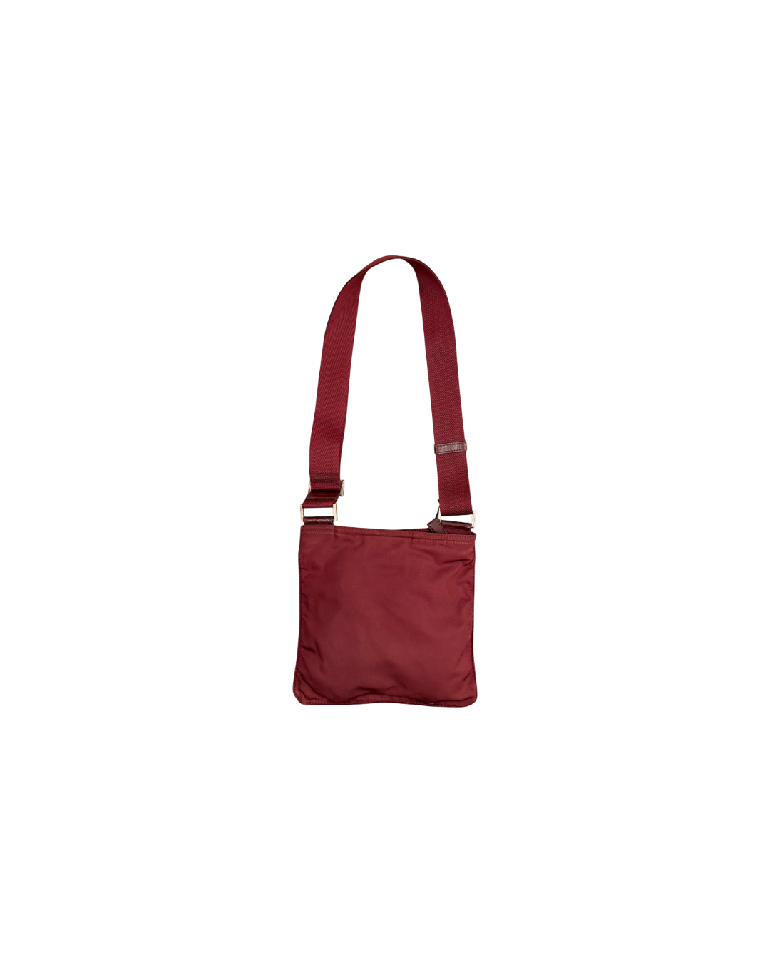 Prada Nylon Shoulder Bag Burgundy