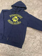 Protect The Children Zip Hoodie Navy Yellow