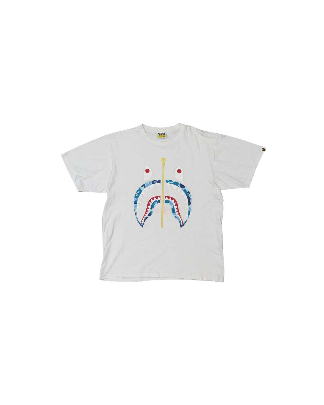 A Bathing Ape Bape ABC Camo Milo Shark T-Shirt White