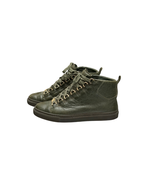 Balenciaga Arena High Leather Olive Green